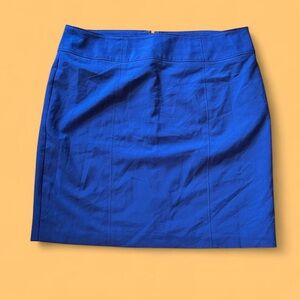 Plus Size Worthington Royal Blue Mini Skirt